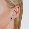 Diamonfire Blue CZ & MicroSet Cluster Stud Earrings - [SAVE 29% off RRR]