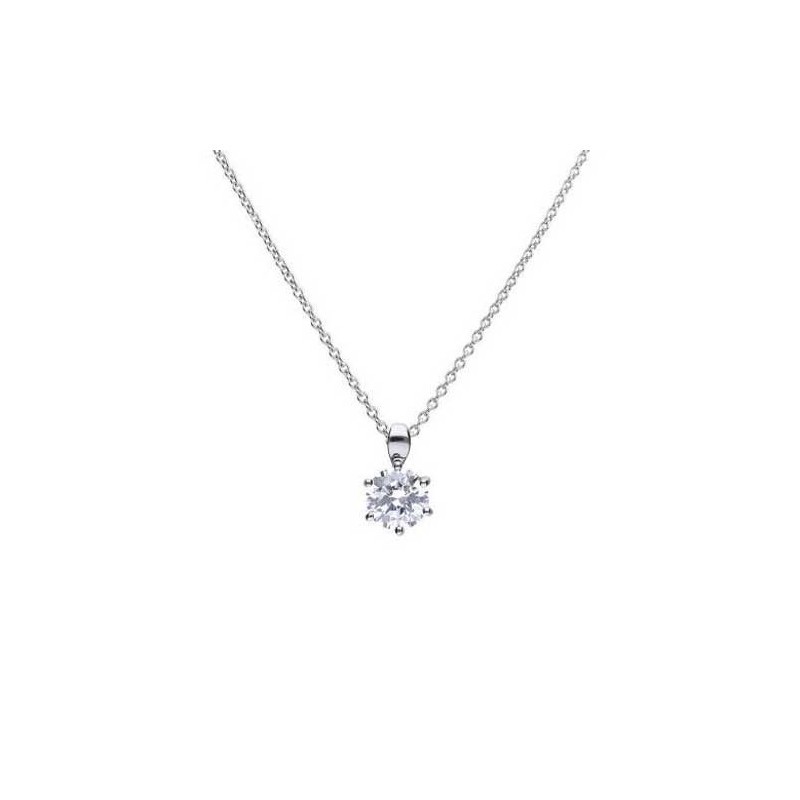 Diamonfire Silver 2 Carat Cubic Zirconia Pendant [30% off RRP]