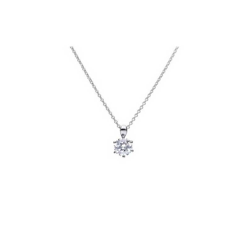 Diamonfire Sterling Silver 1.50ct Cubic Zirconia Pendant [29% off RRP]