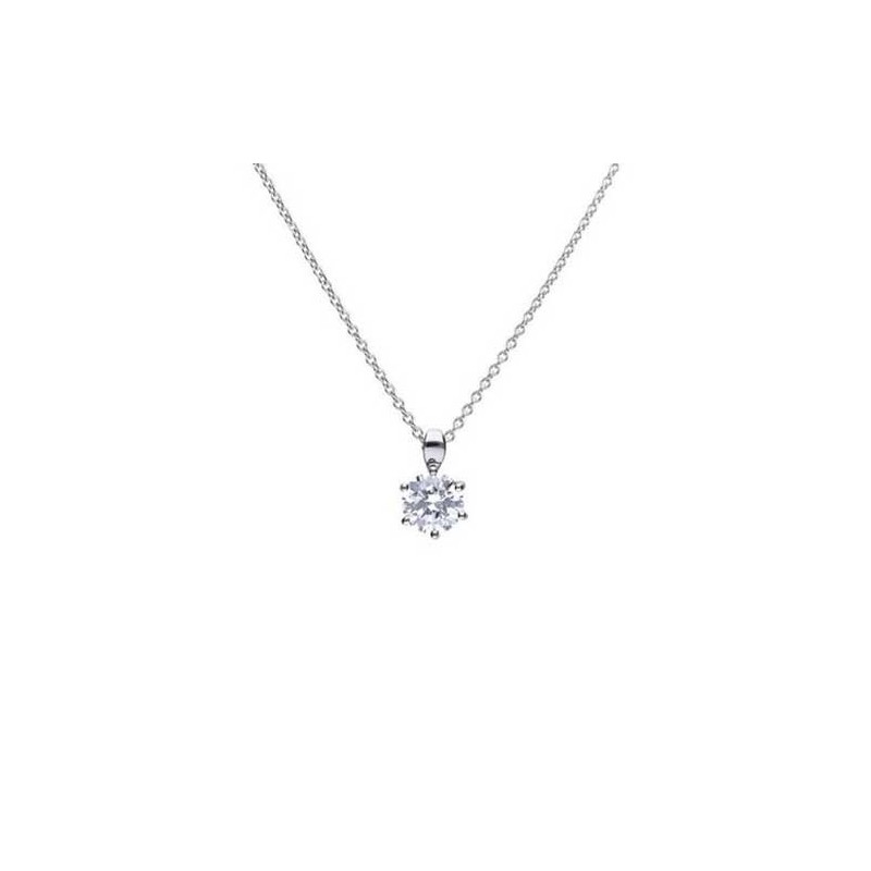 Diamonfire Silver 1 Carat Cubic Zirconia Pendant [29% off RRP]