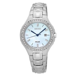 Seiko Ladies Stainless Steel Swarovski Crystal Watch - SUT281P9