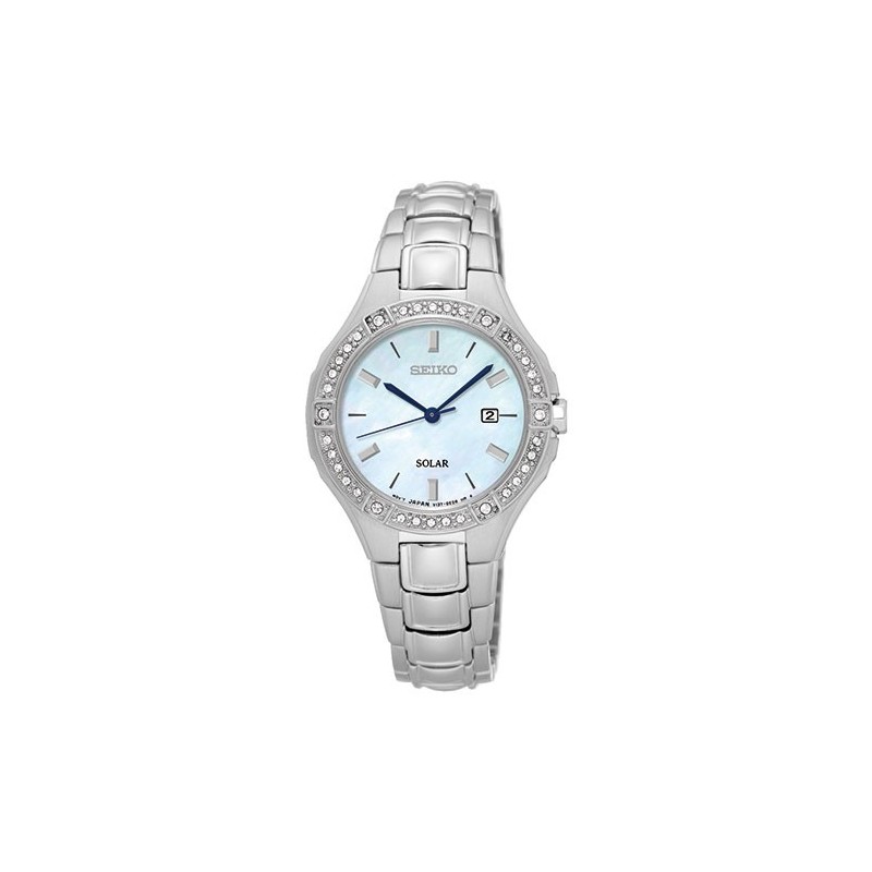 Seiko Ladies Stainless Steel Swarovski Crystal Watch - SUT281P9