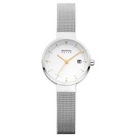 Bering Ladies Solar Polished Silver Watch - 14426-001