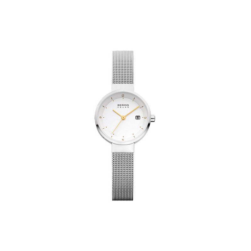 Bering Ladies Solar Polished Silver Watch - 14426-001