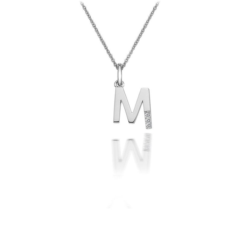 Hot Diamonds Sterling Silver Letter M Pendant - DP413