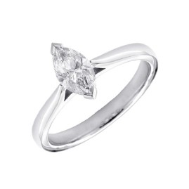 Platinum Marquise Diamond Ring - 0.86cts