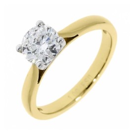 18ct Gold Diamond Solitaire Engagement Ring - 1.00ct E/VS2