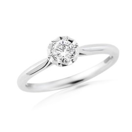 18ct White Gold Diamond Solitaire Ring - 0.40cts