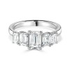 Platinum Five Stone Emerald Cut Diamond Ring - 1.71ct E/VS2