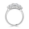 Platinum Five Stone 1.71ct Emerald Cut Diamond Ring - side view