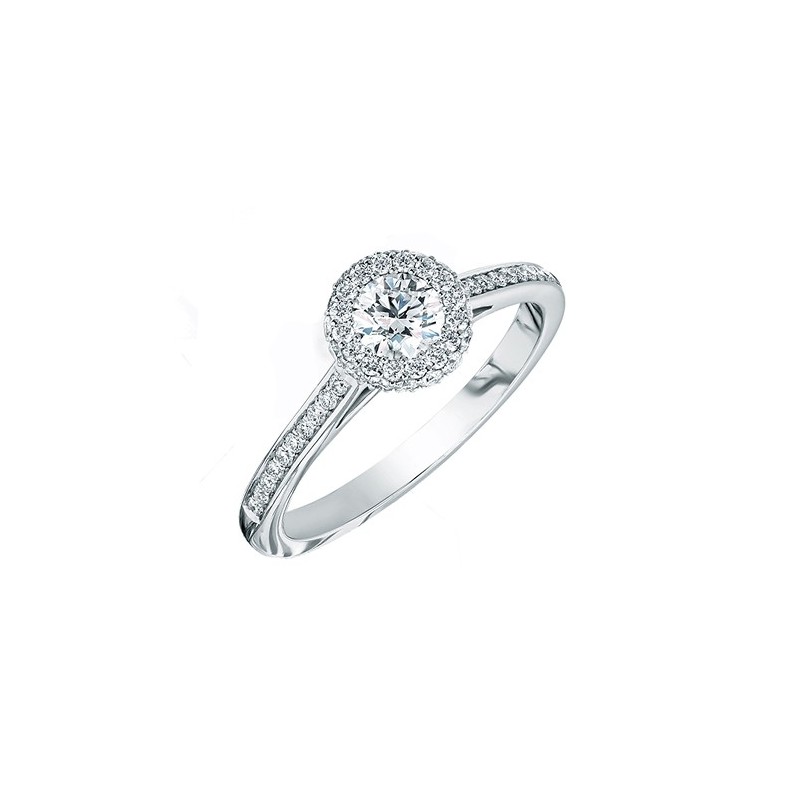 Platinum Diamond Infinity Halo Ring - 0.50 + 0.37ct F/SI1