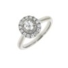 Platinum Diamond Double Halo Cluster Ring 0.30 + 0.36 D/VS2