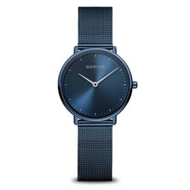 Bering Ladies Ultra Slim Blue Mesh Watch - 15729-397