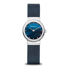 Bering Ladies Blue Mesh Watch with Swarovski Dial - 10126-3073