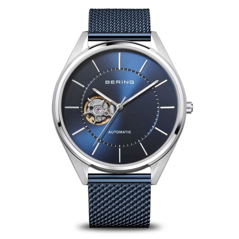 Bering Automatic Blue Mesh Watch - 16743-307 | 29% OFF RRP