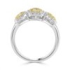 18ct White Gold Fancy Yellow & White  Diamond Ring  D 1.81cts