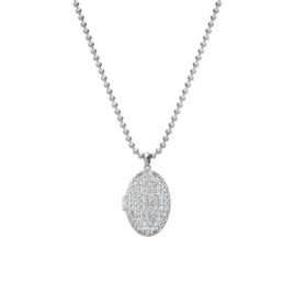 Hot Diamonds Sterling Silver White Topaz Oval Locket - DP771