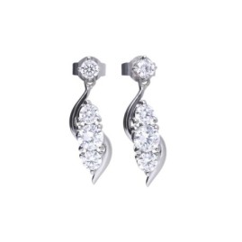 Diamonfire Sterling Silver CZ Twirl Drop Earrings - E5899