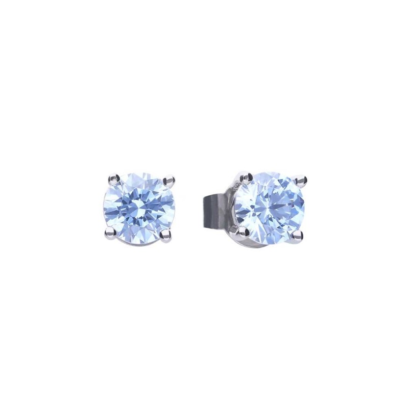 Diamonfire Sterling Silver Blue CZ Stud Earrings - E5979