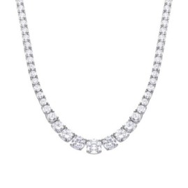 Diamonfire Stelring Silver Graduated CZ Tennis Necklace - N4338