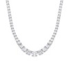 Diamonfire Stelring Silver Graduated CZ Tennis Necklace - N4338