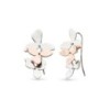 Kit Heath Blossom Petal Bloom Trio Rose Gold Drop Earrings