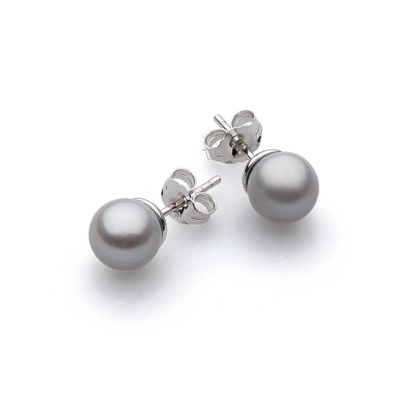 Kit Heath Desire Silver Freshwater 7mm Pearl Stud Earrings