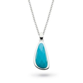 Kit Heath Sterling Silver Coast Pebble Stone Turquoise Necklace