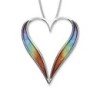 Ortak Astin Sterling Silver Heart Pendant with Enamel EP486