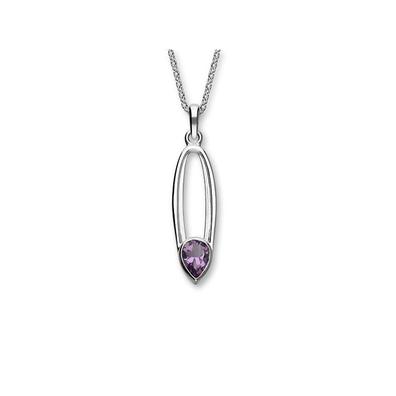 Ortak Amethyst Silver Pendant - CP331