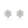 9ct White Gold Cubic Zirconia Cluster Stud Earrings