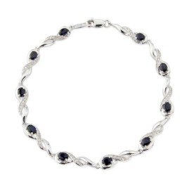 Diamond & Sapphire Bracelet in White Gold - S: 2.04 D:0.20