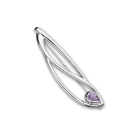 Ortak Sterling Silver Amethyst Retreat Brooch - CB130 AMY