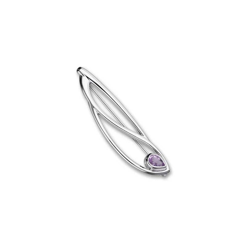 Ortak Sterling Silver Amethyst Retreat Brooch - CB130 AMY