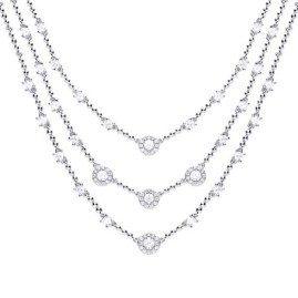 Diamonfire Sterling Silver MultiStrand Cocktail Necklace - N4252