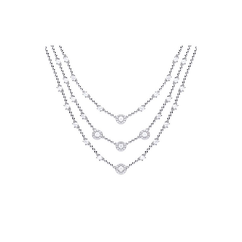 Diamonfire Sterling Silver MultiStrand Cocktail Necklace - N4252