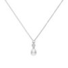 Diamonfire Sterling Silver CZ & Pearl Necklace - N4242