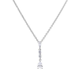 Diamonfire Sterling Silver Long Teardrop CZ Necklace - P4967