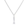 Diamonfire Sterling Silver Long Teardrop CZ Necklace - P4967