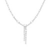 Diamonfire Sterling Silver Oval & Round Zirconia Y Drop Necklace