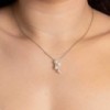 Diamonfire Sterling Silver Pearl & CZ Necklace - N4500