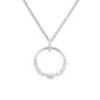 Diamonfire Sterlinv Silver Open Circle CZ Pendant - P5112