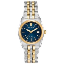 Citizen Ladies Two-Tone Blue Dial Eco-Drive Watch - EW2294-53L