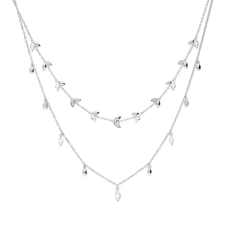 Diamonfire Sterling Silver Marquise CZ Necklace - N4418