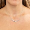 Diamonfire Sterling Silver Baguette Cut CZ Scatter Necklace