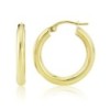 9ct Gold 21mm Polished Hoop Earrings