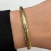 9ct Gold Hand-chased Hinged Bangle