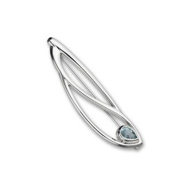 Ortak Retreat Aqua Silver Brooch - CB130