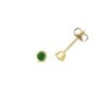 9ct Gold Emerald Stud Earrings - 0.22ct