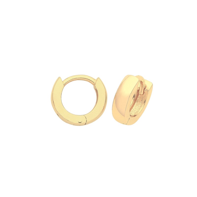 9ct Gold Small Huggie Hoop Earrings - 6mm